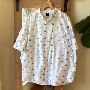 visive Avacado Print Button Down Shirt Size 4XL